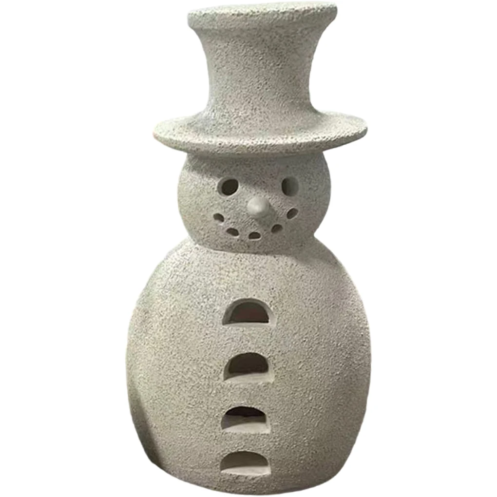 Resin Snowman Figurines Cheerful Smiles And Durability For Christmas Home Decor Made Of Resin And Handmade Separately