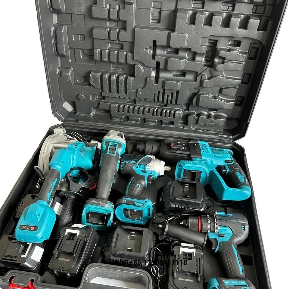 

48v Lithium Battery Tool Set Box Garden Tool Set Vehicle Tool Set Grinder Torque Drill
