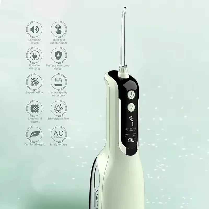 L12 Portable Oral Irrigator USB Rechargeable Water Flosser Dental Water Jet 330ML Water Tank IPX7 Waterproof For Teeth Cleaning