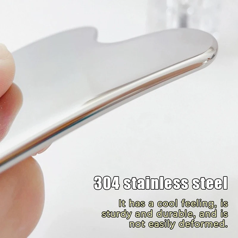 لوح غواشا يدوي من الفولاذ المقاوم للصدأ ، مدلك للوجه والجسم والسبا والرقبة والظهر والاسترخاء وتخفيف التعب #4