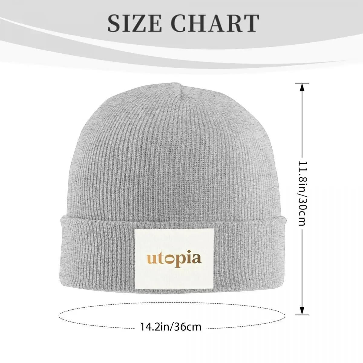 Utopia Bonnet Chapéus Gorro Chapéus de malha estampados Primavera Hip Hop Unissex Adulto Esporte ao ar livre Boné elástico