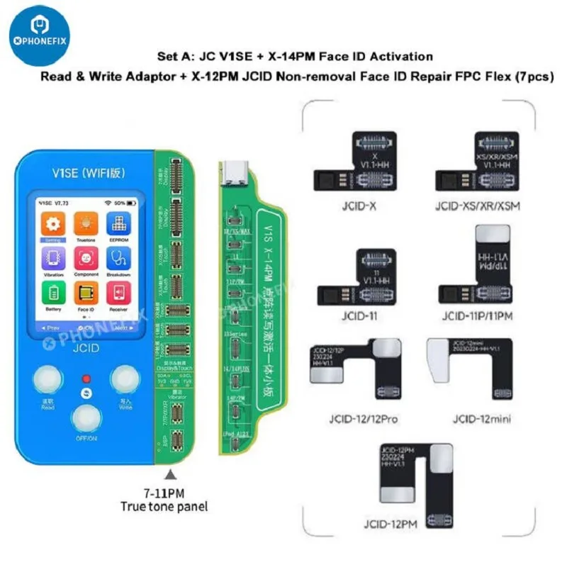 

New JCID Non-removal Face ID Repair Dot Matrix Cable Dot Projector Flex for IPhone X 11 12 13 14 Face Camera Repair Programmer