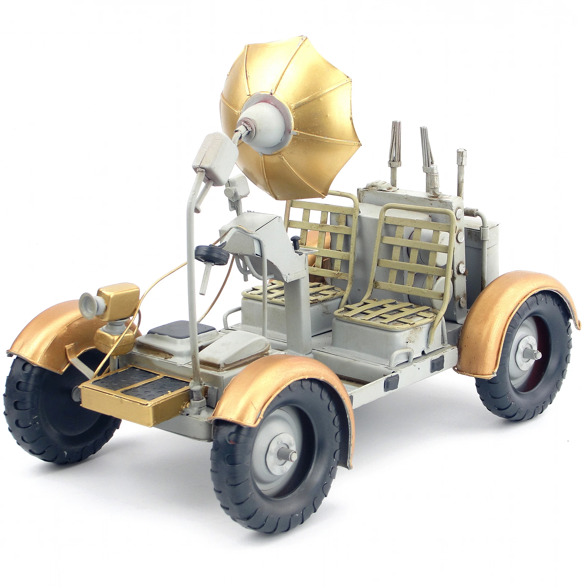 Retro Iron Handicraft Lunar Rover Model Ornament Antique and Old Decoration Home Desktop Ornaments Creative Gift