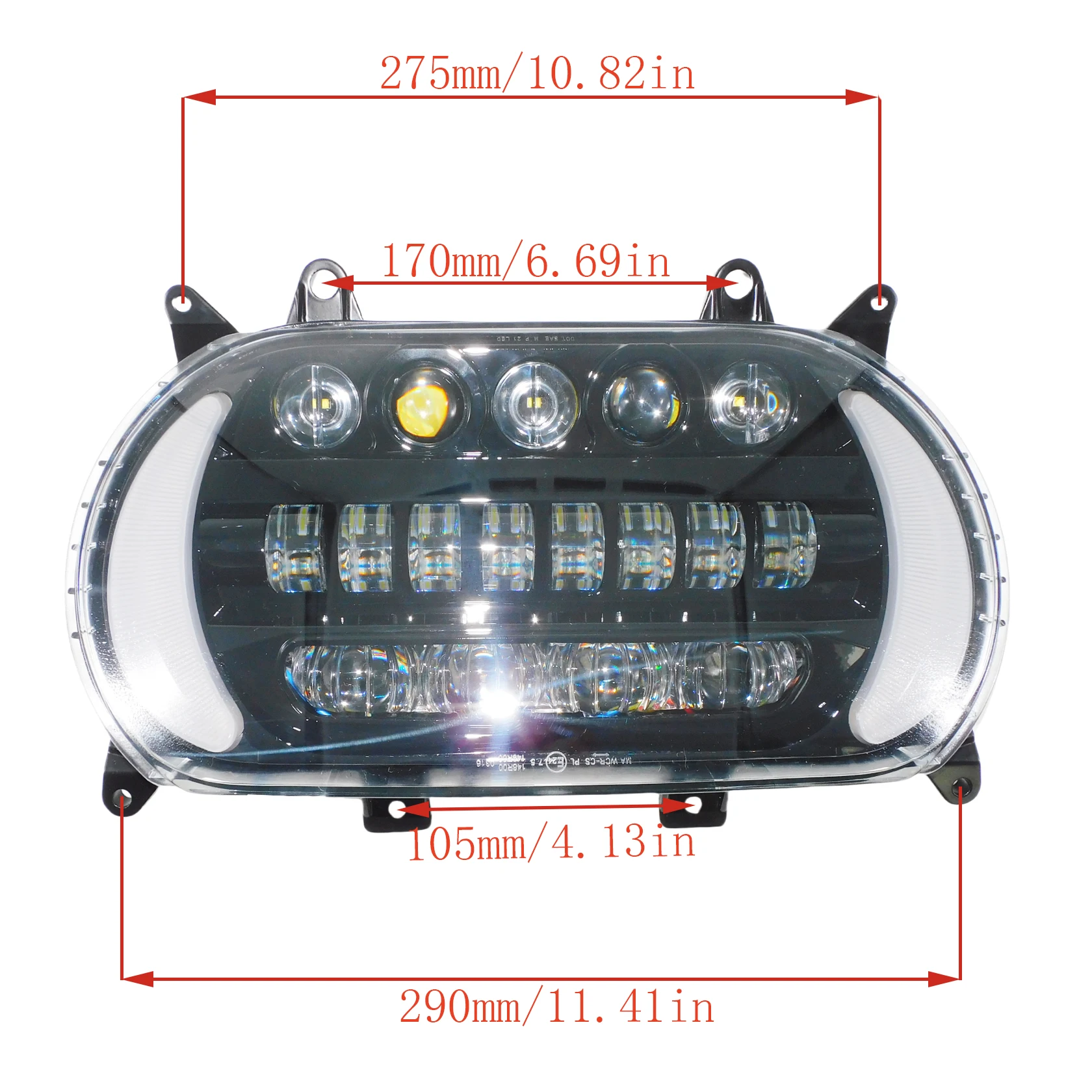 Motorcycle LED Headlight Front Lamp High Low Beam Turn Signal Daytime Running Light For Harley Touring Road Glide FLTRX 2015-Up