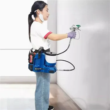 Piccola macchina per spruzzatura airless ad alta pressione Zaino per spruzzatore di vernice airless con batteria al litio elettrica