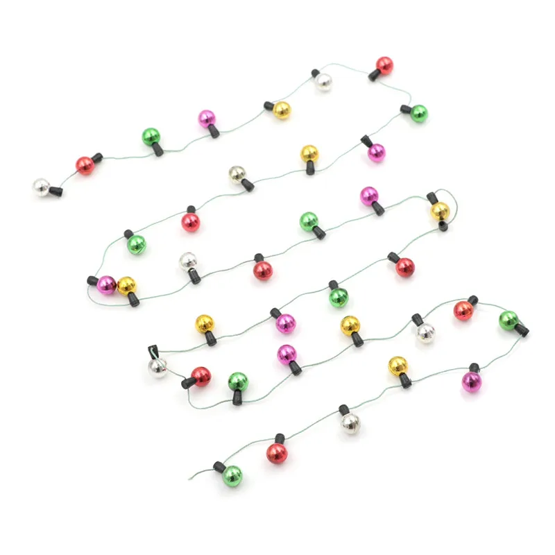 1m Dollhouse Miniature A String of multi-coloured Plastic Christmas Round Light Doll House Decor Kids Pretend Toys