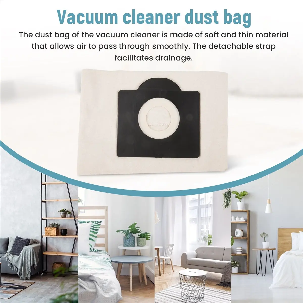 #14F Washable Filter Bags Vacuum Cleaner Bag Proscenic Vacuum Part,Vacuum cleaner garbage bag,(creamy-white)