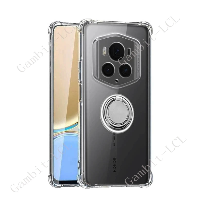 Para honra magic6 rsr porsche design magic 6 final lite suporte de anel traseiro capa de telefone tpu capa de silicone em magic6 pro