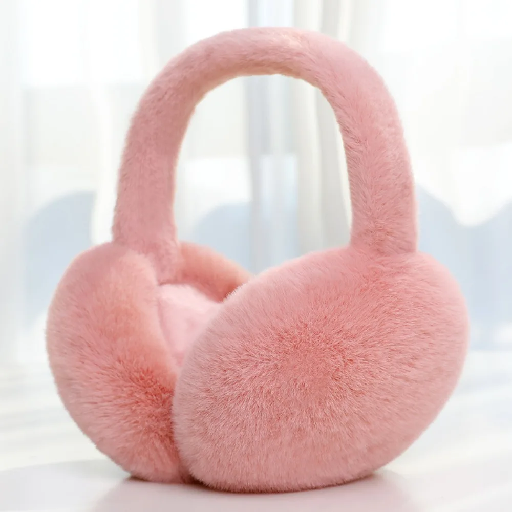 

Fashion Soft Plush Ear Warmer Solid Color Ear Cover Winter Warm Earmuffs Outdoor Cold Protection Ear-Muffs Folding Earflap Women