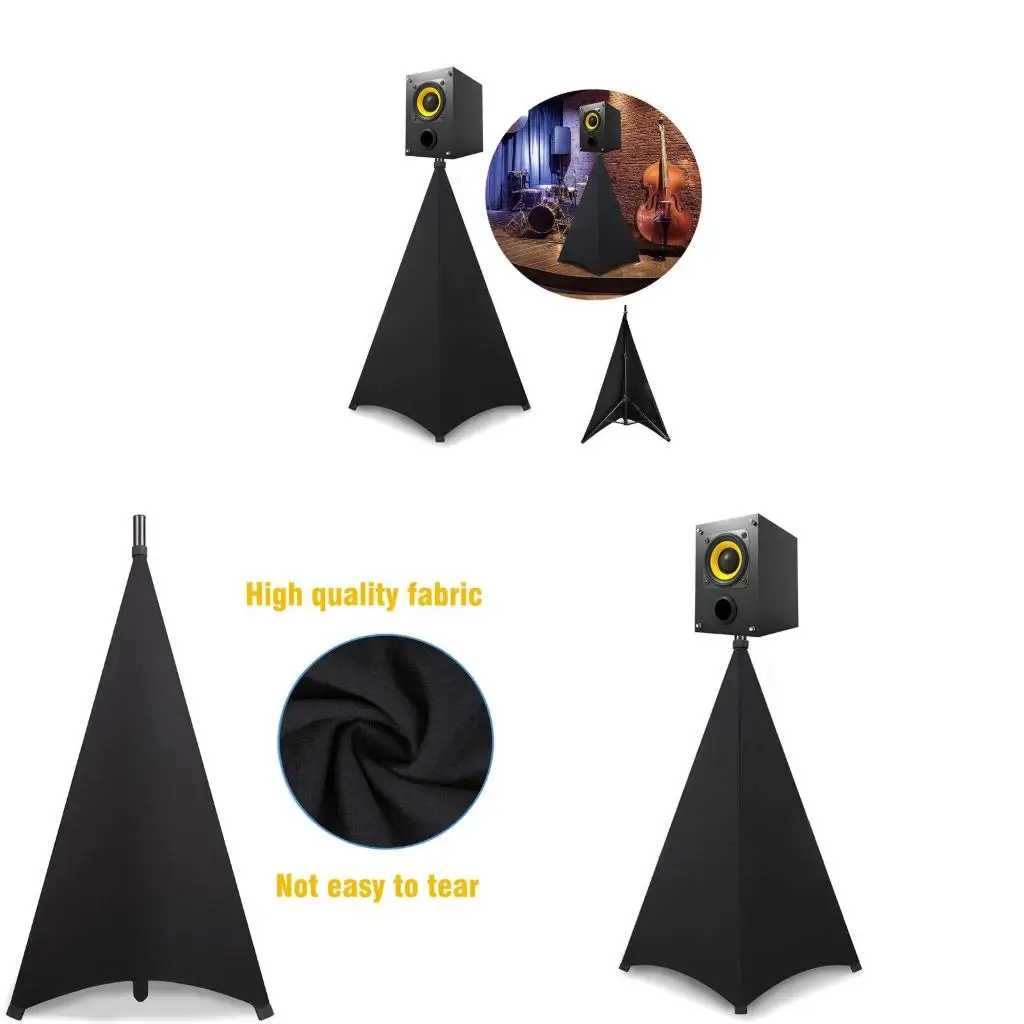 Q39E Support Stand Cover for Events 2 Sided Triangular DJ Speaker Stand Tripod Cover
