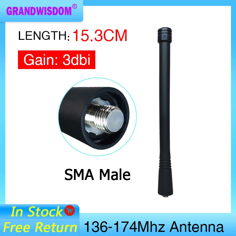 GWS Walkie Talkie Antenna VHF 136-174Mhz pbx antena IOT Motorola GP88 GP300 GP320 GP330 GP340 GP360 antene GP1280 HT50 HT600