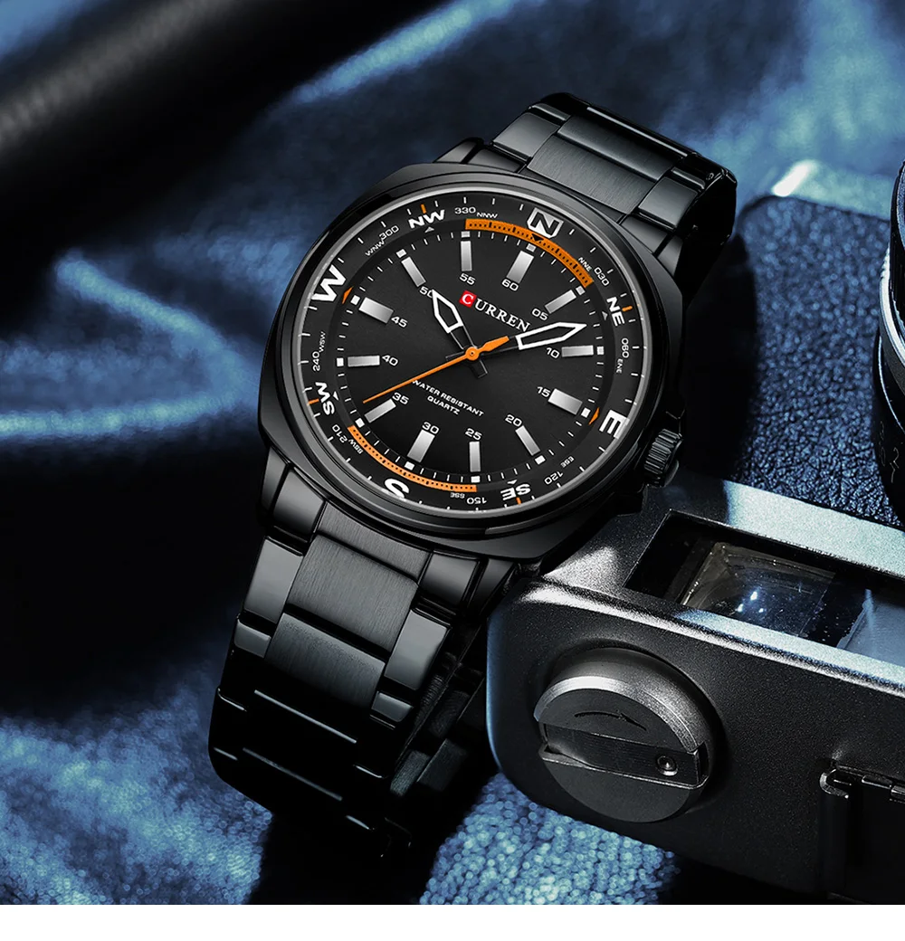 LIGE Orologio Uomo Business In Acciaio | Quarzo Giapponese Con Data | Impermeabile 3ATM | Quadrante Blu Luminoso | Vetro Minerale - 3
