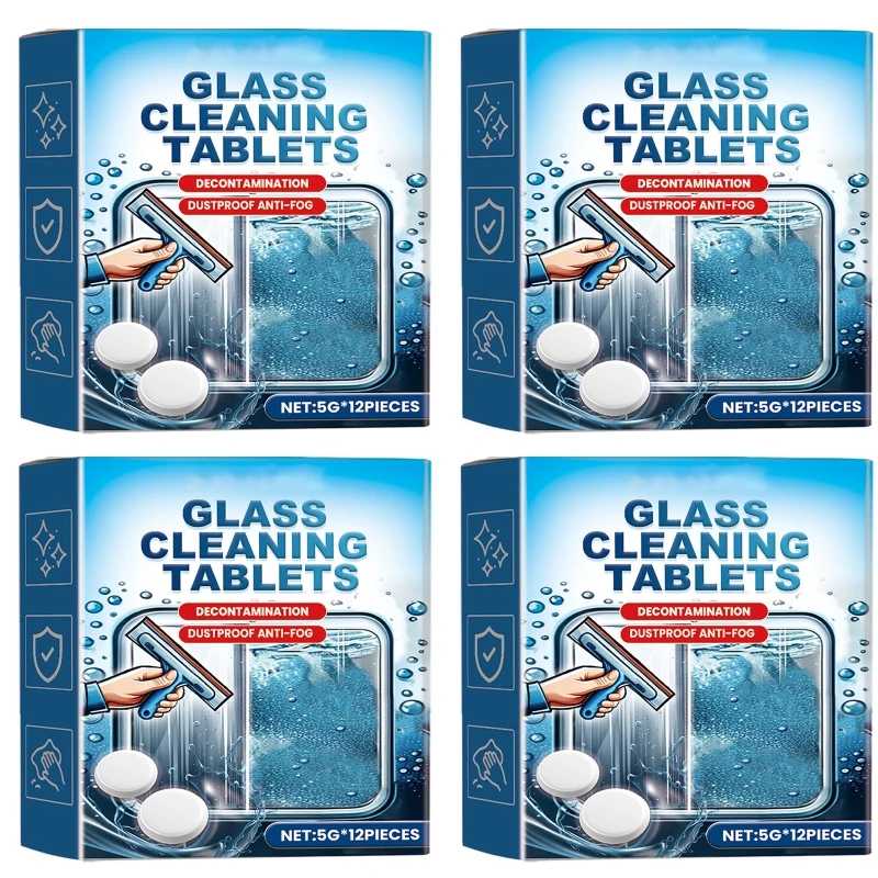 Glass Surface Cleaner Effervescent Tablets – Safe and Effective for Everyday Use M68E