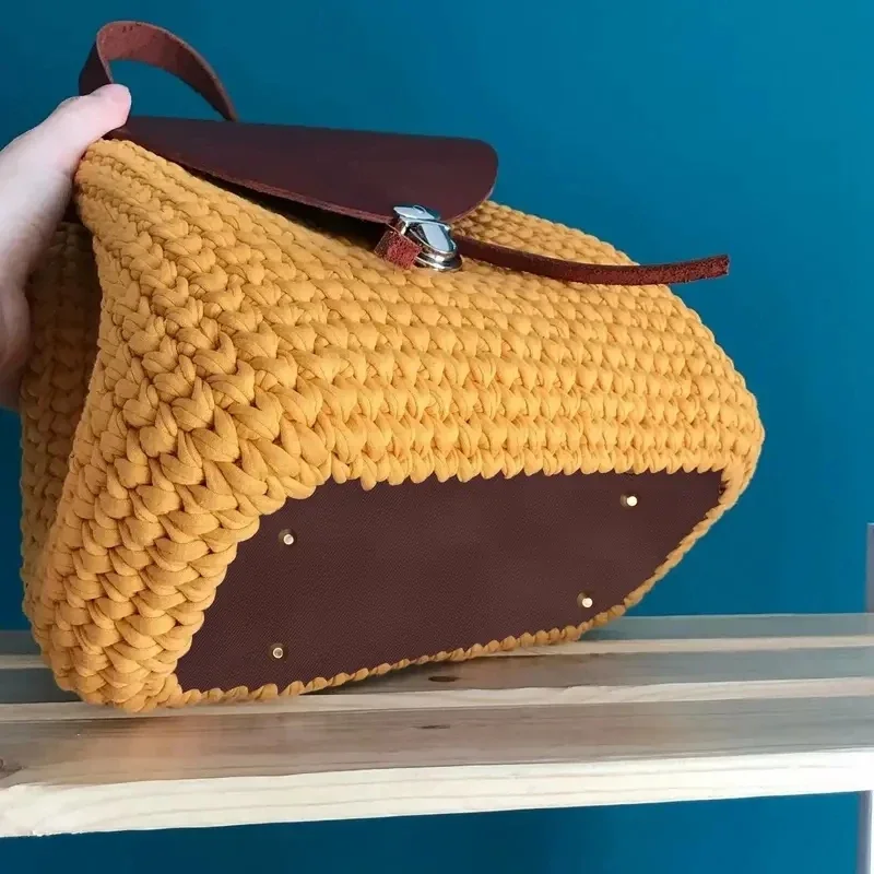 Borsa in pelle PU Base inferiore cuscino cuscino ovale borsa per maglieria all\'uncinetto cuscino Shaper inferiore per borsa borse a tracolla
