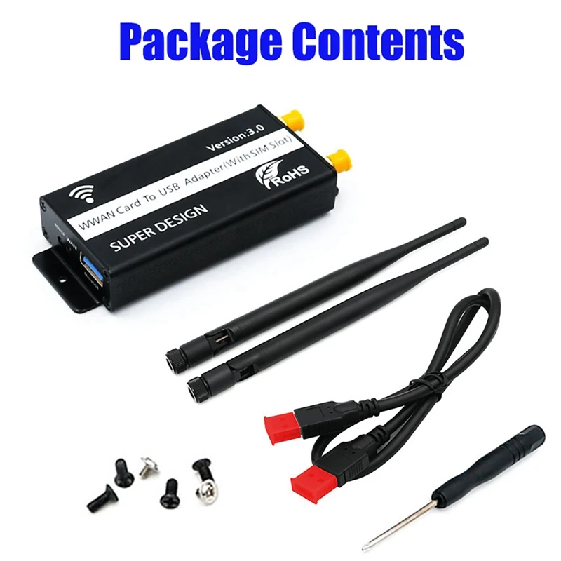 Externe netzwerk karte ngff (m.2) zu usb 3,0 drahtloser wifi adapter mit sim kartens teck platz für wwan/lte/4g modul