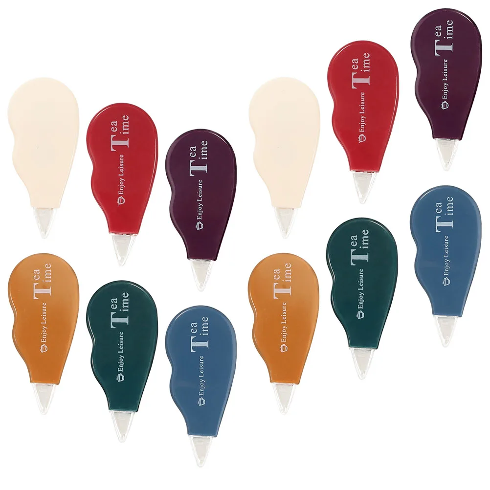 

12 Pcs Correction Tape Writing High Capacity Plastic Adhesive Studying Students Daily School Supplies Convenient