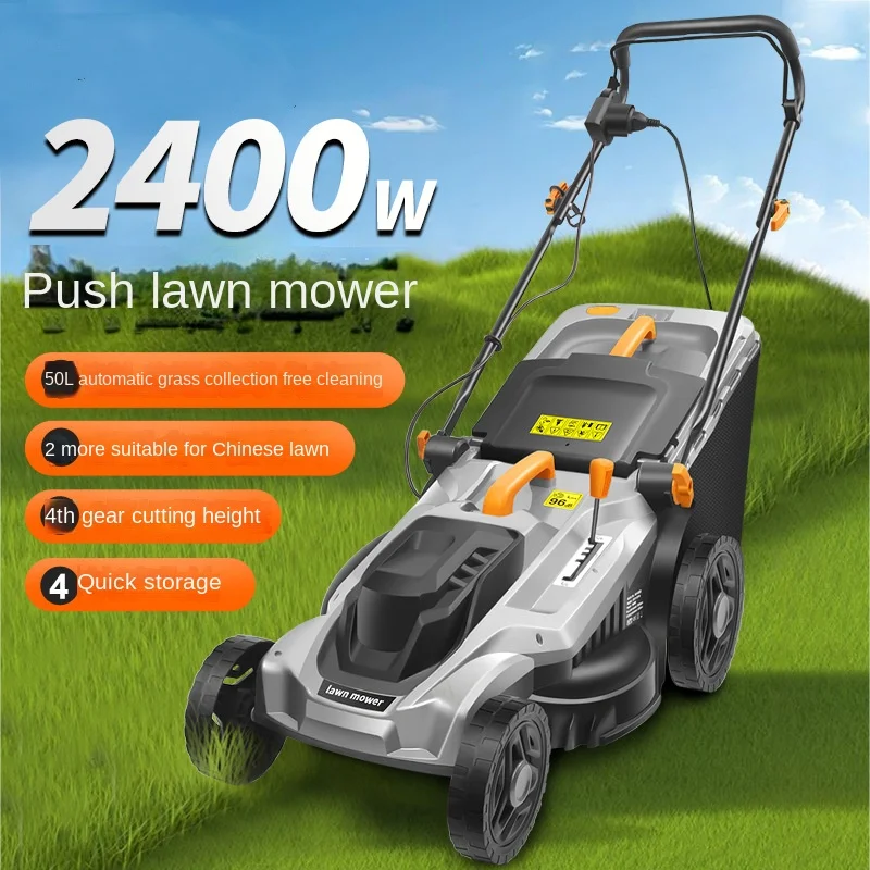 

Hand Push Electric Lawn Mower, Small Household Weeding, Lawn Mowing, High-Power Multifunctional Weeding Machine, Garden Gardenin