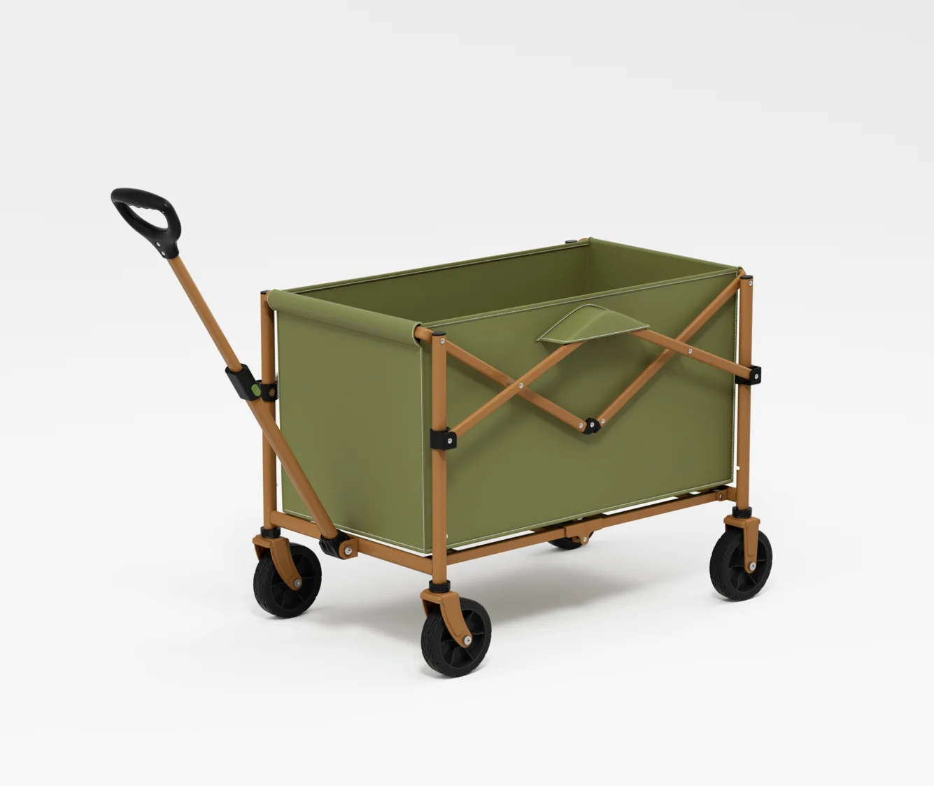 Folding Collapsible Wagon Outdoor Camping Beach Truck With Universal Wide Wheels & Adjustable Handle