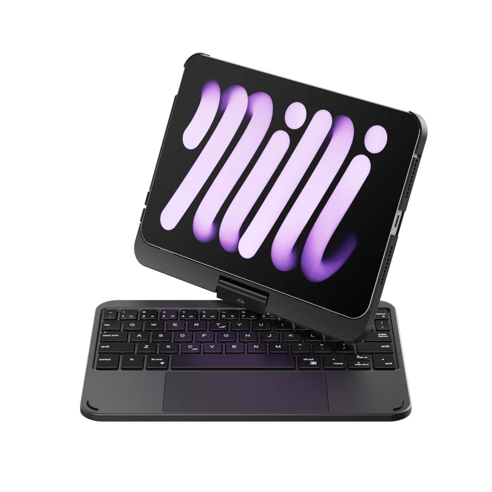 Suitable for IPad Mini 6/7 Bracket Rotation Touch Control Keyboard Wireless Bluetooth Miaokong Keyboard Protective Cover Gift