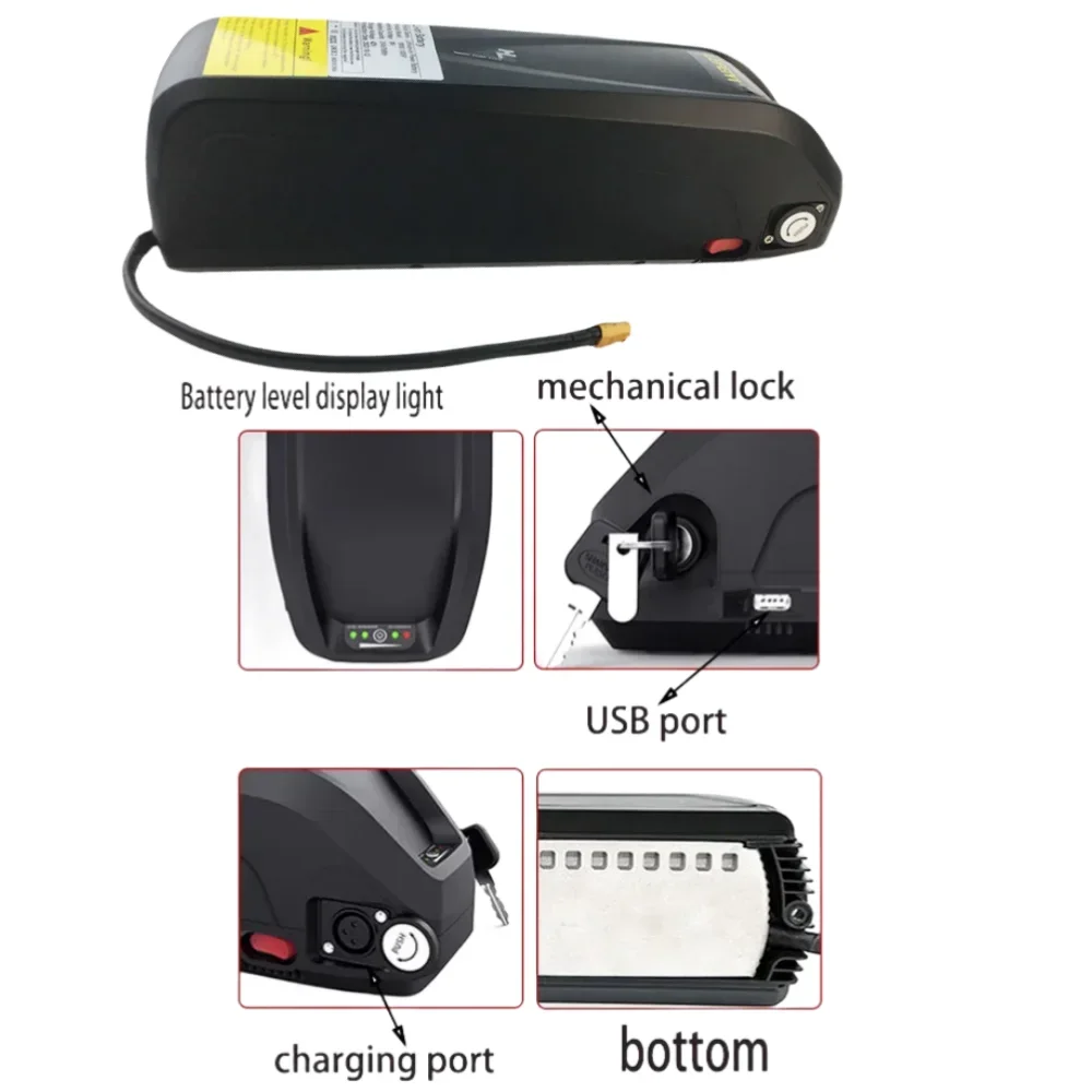 

Hailong 1 and 2 model Battery 48V 30AH lithium battery 35A BMS 350W 500W 750W 1000W 18650 35E Power Cell
