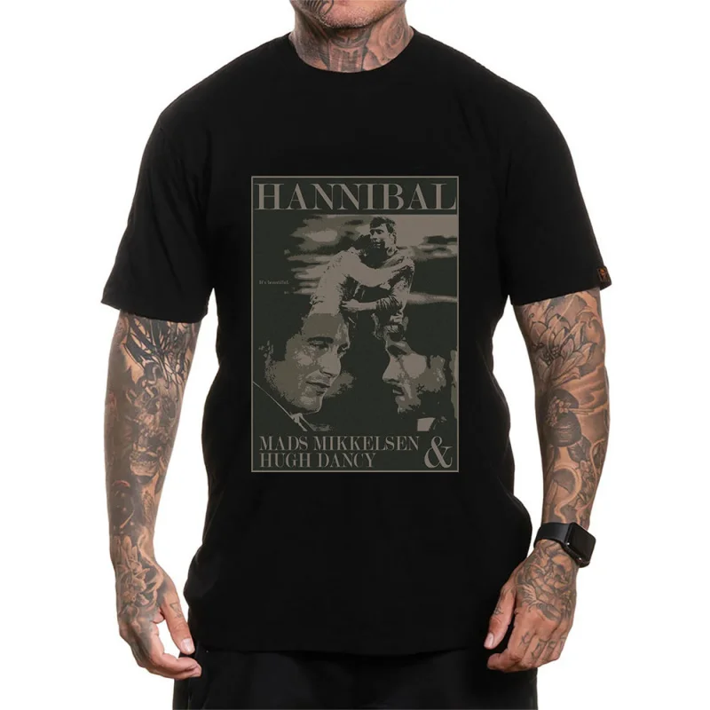 

It's Beautiful 0223 Retro Horror movie Dr Lecter Hannigram Gift t shirt Vintage Scary film Hannibal Graphic clothes All size Tee