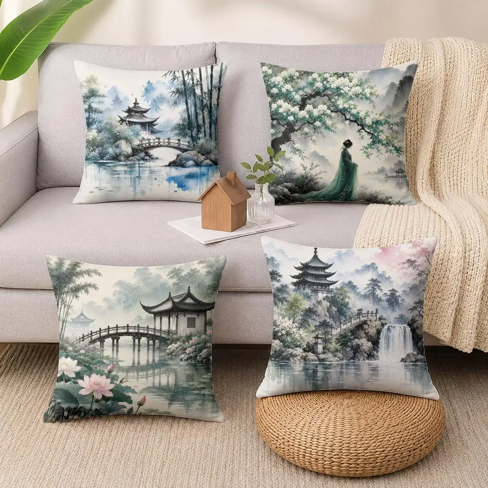 Jade Mist Reverie Cushion Cover Luxury Soft Plush Short Fur Cushion Case Warm Cozy Sofa Bed Decorative Home