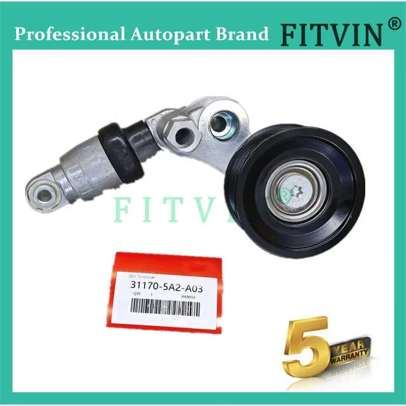 Belt Tensioner Pulley 31170-5A2-A03 for HONDA CR-V Accord Civic Elysion Odyssey Spirior Acura TLX 2.4L 2012-2019, 31170-5A2-A02