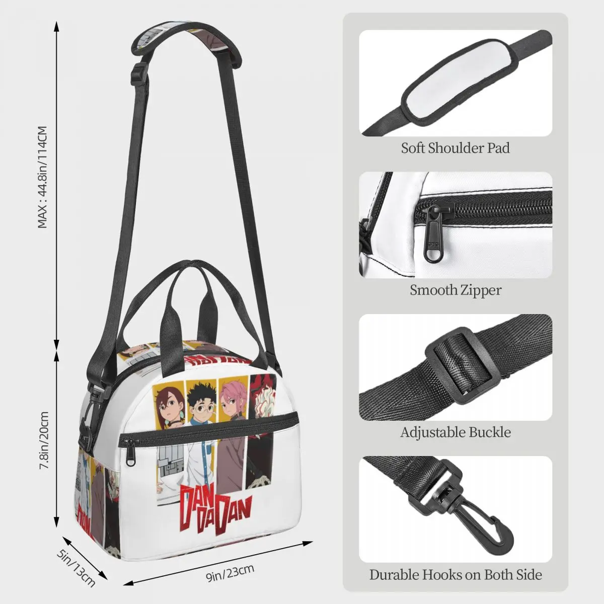 Anime Dandadan Turbo Granny Cat Insulated Lunch Bag for Kids School Cooler Thermal Box Tote Portable Lunch Boxes