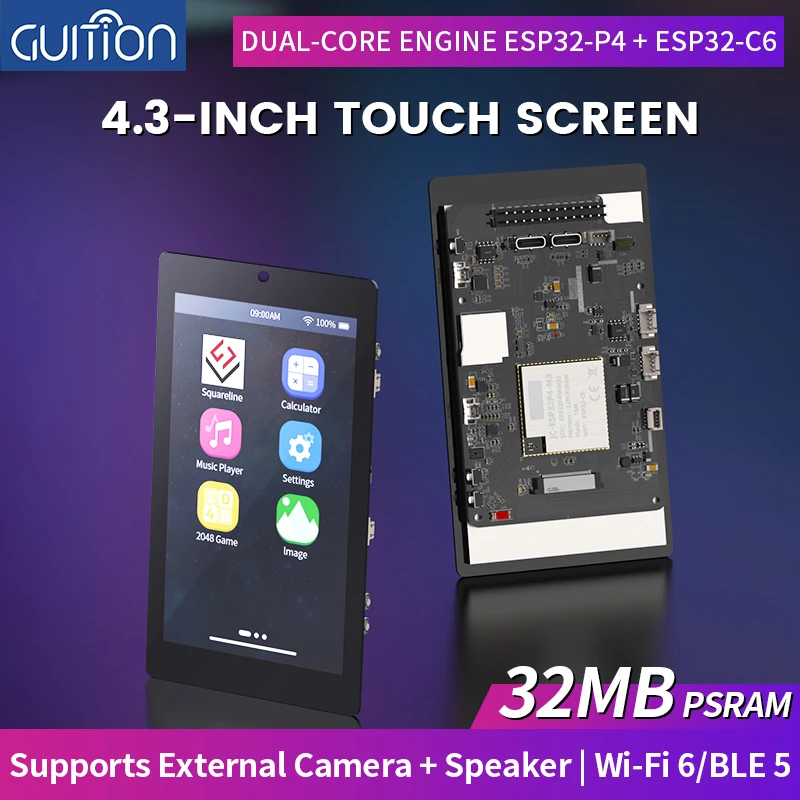 

ESP32-P4 4.3 inch 480*800 IPS HMI LCD Module Screen Display Touch Panel JC4880P443 Camera WIFI Bluetooth for Arduino LVGL