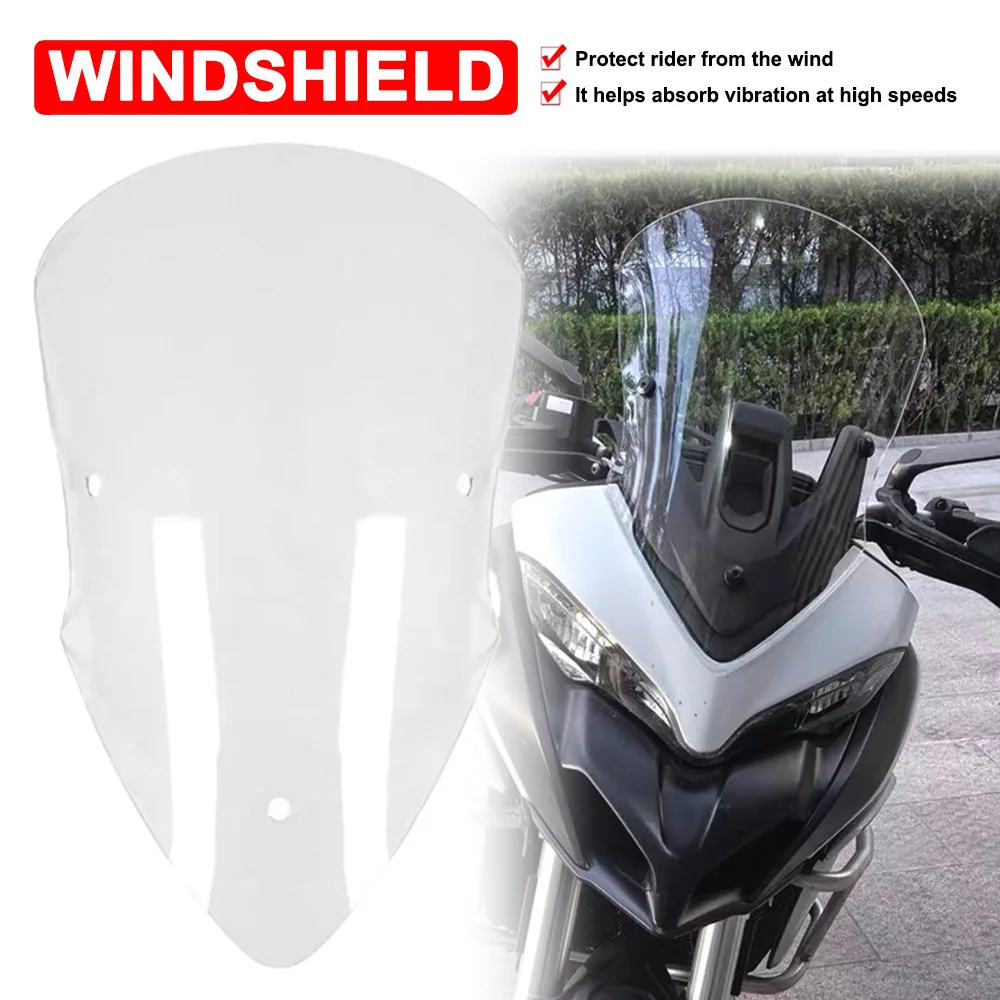 

Motorcycle Windshield Windscreen Height Increasing Wind Screen For DUCATI MULTISTRADA MTS950 MTS1200 MTS1260 MTS 1200 1260 950