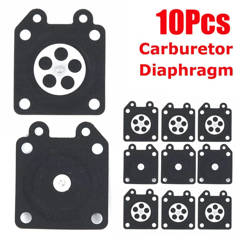 10pcs Chainsaw Carburetor Metering Diaphragm for Walbro 95-526 95-526-9 95-526-9-8 Carburetor Repair Tool Kit