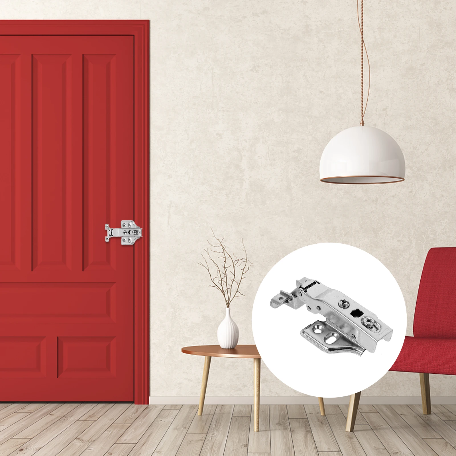 

Silent Cabinet Hinges Metal Hinge for Doors Furniture Closet Rack Silver Replacement Soft Close Durable Installation Wardrobe
