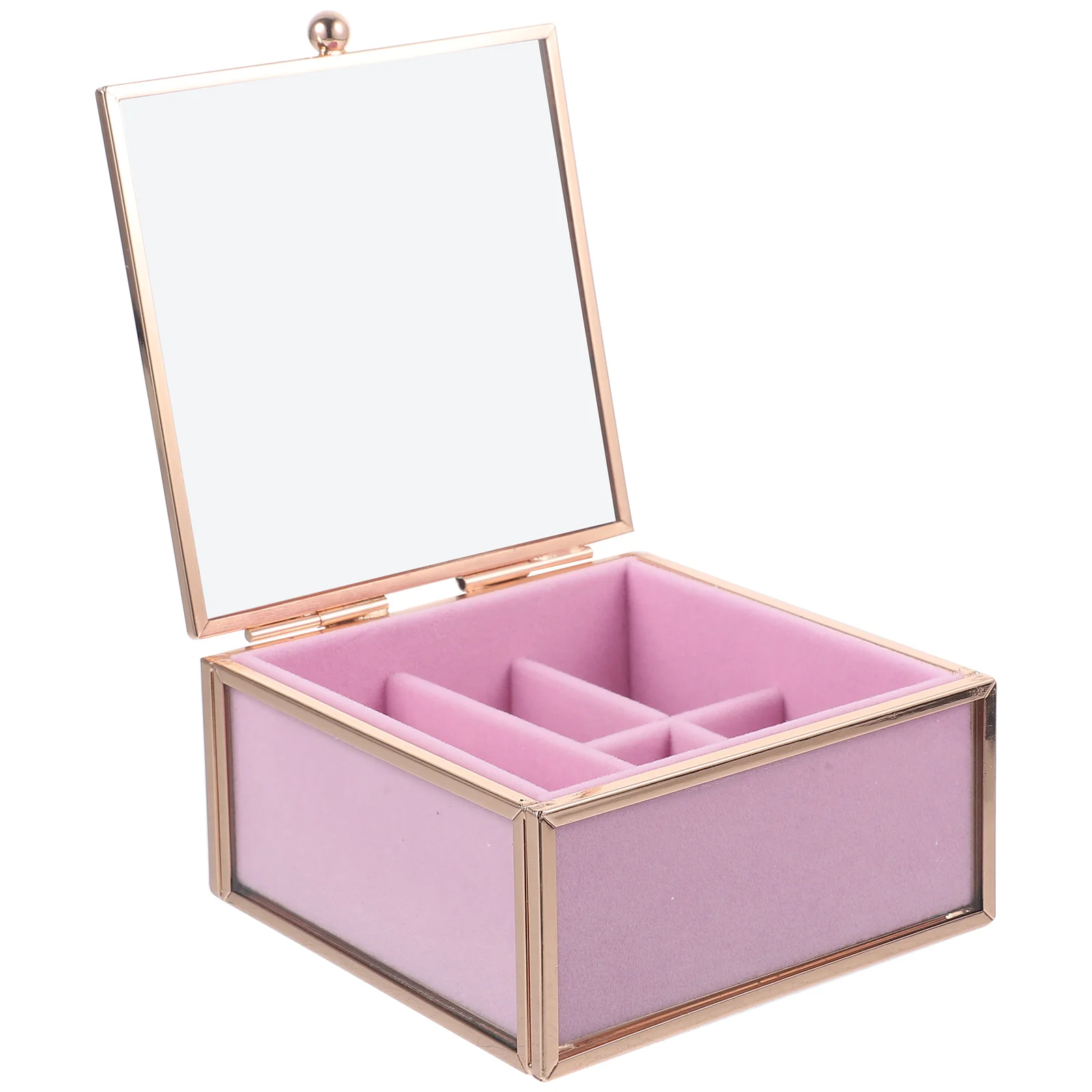 

Travel Jewelry Box Portable Transparent Lipsticks Holder Earring Storage Case Organizer Small Compact Lightweight Makeup Mirror