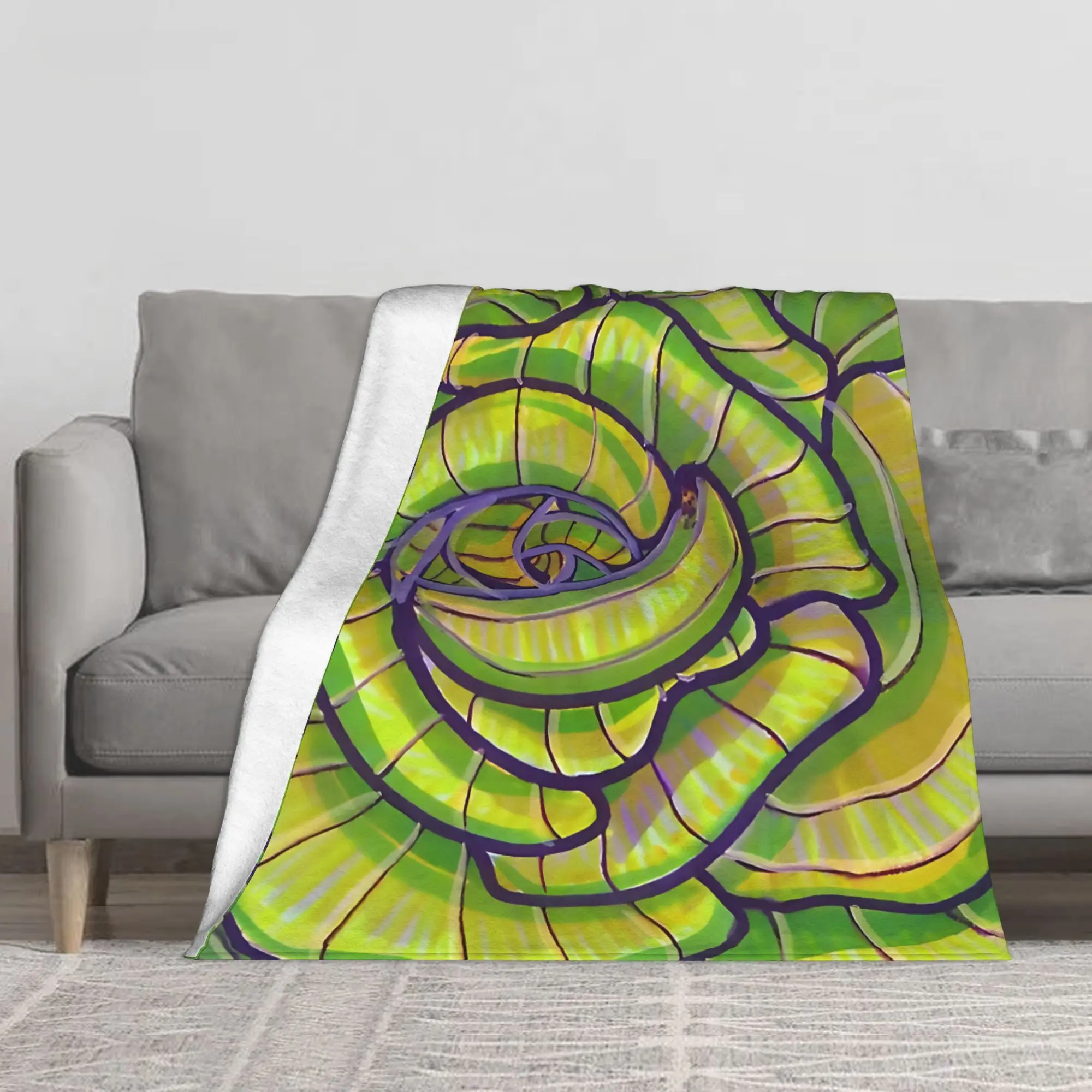 1PC Tarnished Cabbage Rose Mandala blanket Throw Furry Winter Blankets for Adults Bedding Home Interior Fluffy Plaid Sofa Knee