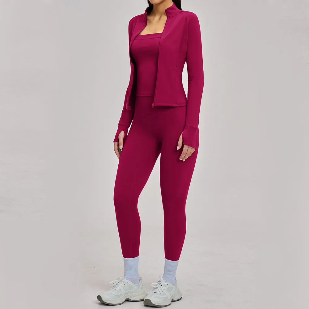 

Спортивный костюм для йоги из 3 предметов: комплект для спортзала, женский велосипедный костюм, комплект для бега и тренировок, спортивный костюм с длинным рукавом, леггинсы с высокой талией, спортивная одежда