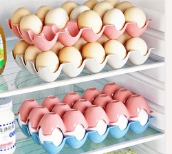 15 Grids Plastic Egg Holder Refrigerator Eggs Container Case Storage Boxes Refrigerator Rack Storage Baskets Kitchen Accessories