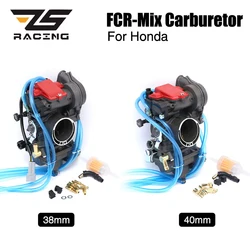 ZS Racing FCR40MM carb Carburetor For HONDA CRF450R 2002-2008 CFR450X 2005-2017 TRX450R Sportrax ES 2006-2014 rep keihin