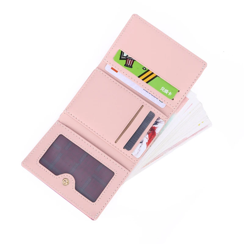 Mujer 	 Carteras de moda con tarjetero de arcoíris, monederos con bolsillo para monedas para mujer, billetera bonita corta portátil de cuero PU