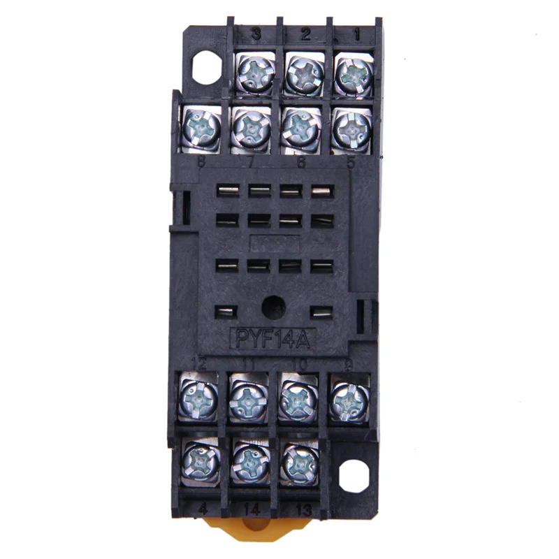 NOCM 8X PYF14A DIN Rail Power Relay Socket Base 14 Pin For MY4NJ HH54P MY4 10PCS