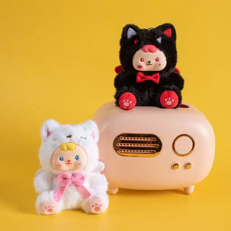 13 cm gesimuleerde engel en demon hanger gevuld knuffelbeeldje, cartoon anime schattig kussen, verjaardagscadeau voor kinderen, leuke pop