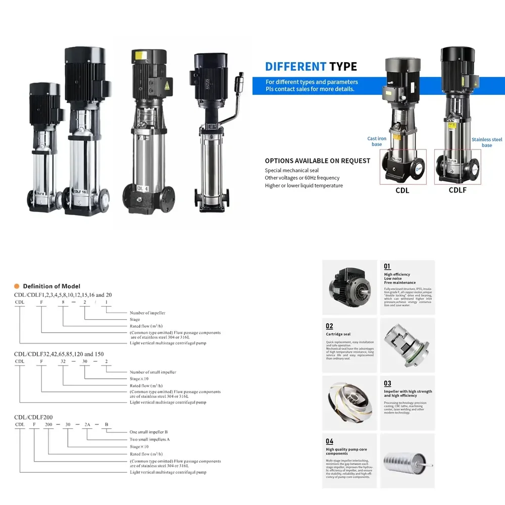

Aikon CDL4-20 Series Vertical Centrifugal Multistage Stainless Steel High Pressure 37kW 60Hz OEM/ODM Customizable Horsepower