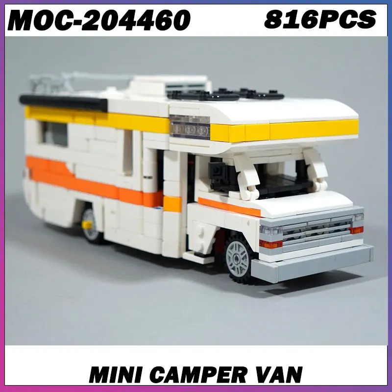 

816PCS MOC-204460 MOC city Fored Transit MK2 Camper model DIY creative ideas Child Assembly Toy Birthday Gift Technology brick