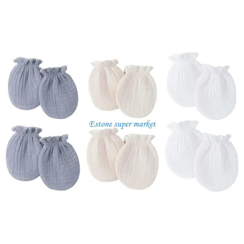 

090B Newborns Hand Mittens Soft Breathable Gloves for Boys Girls 0-12 Months Baby Mittens Toddler Mitts No Scratch Mittens