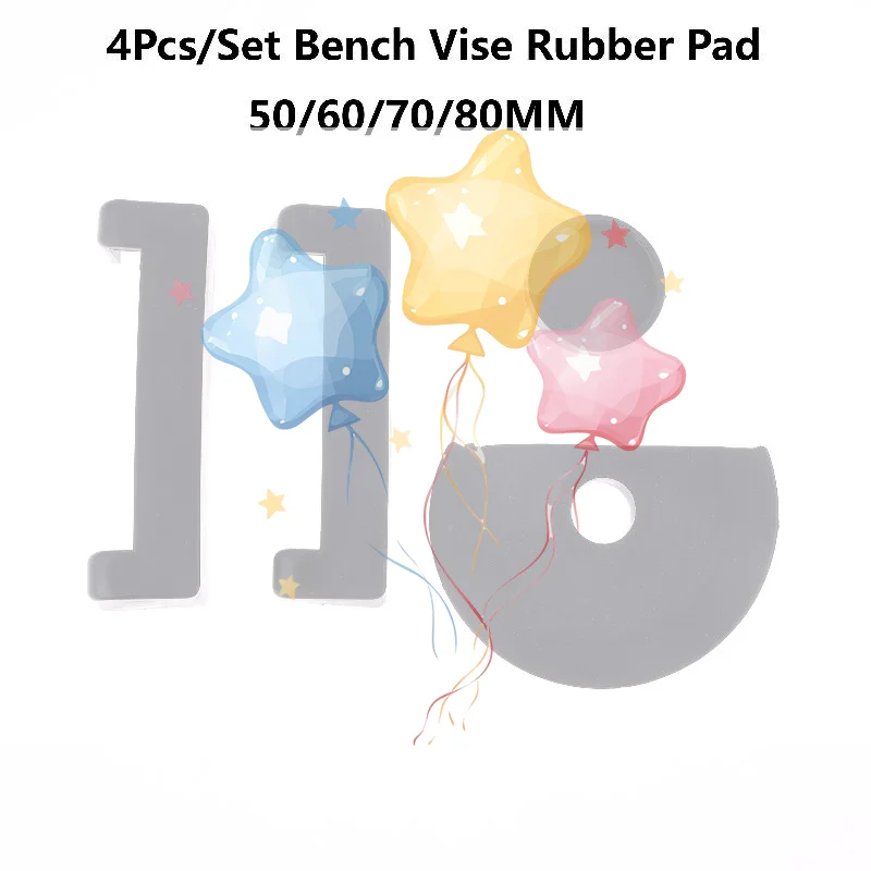 4 قطعة/المجموعة 50/60/70/80/ مللي متر منجلة صغيرة منصات مكافحة قرصة المطاط جوانات الجدول ملزمة عدم الانزلاق المضادة للقرصة اكسسوارات #1