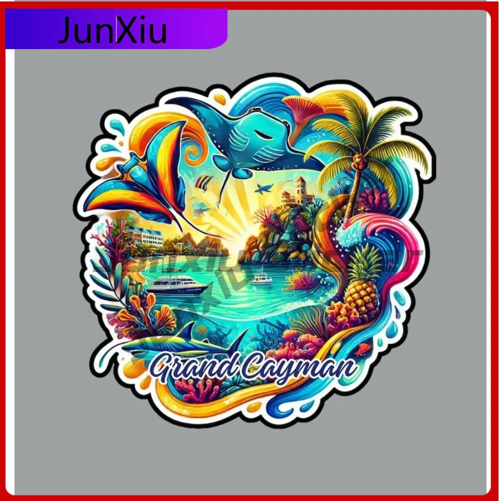 Grand Cayman Islands Motorcycle Stickers Custom Boat Decals Scratch-proof Waterproof Refit Fridge Or Laptop Sticker Car Decals