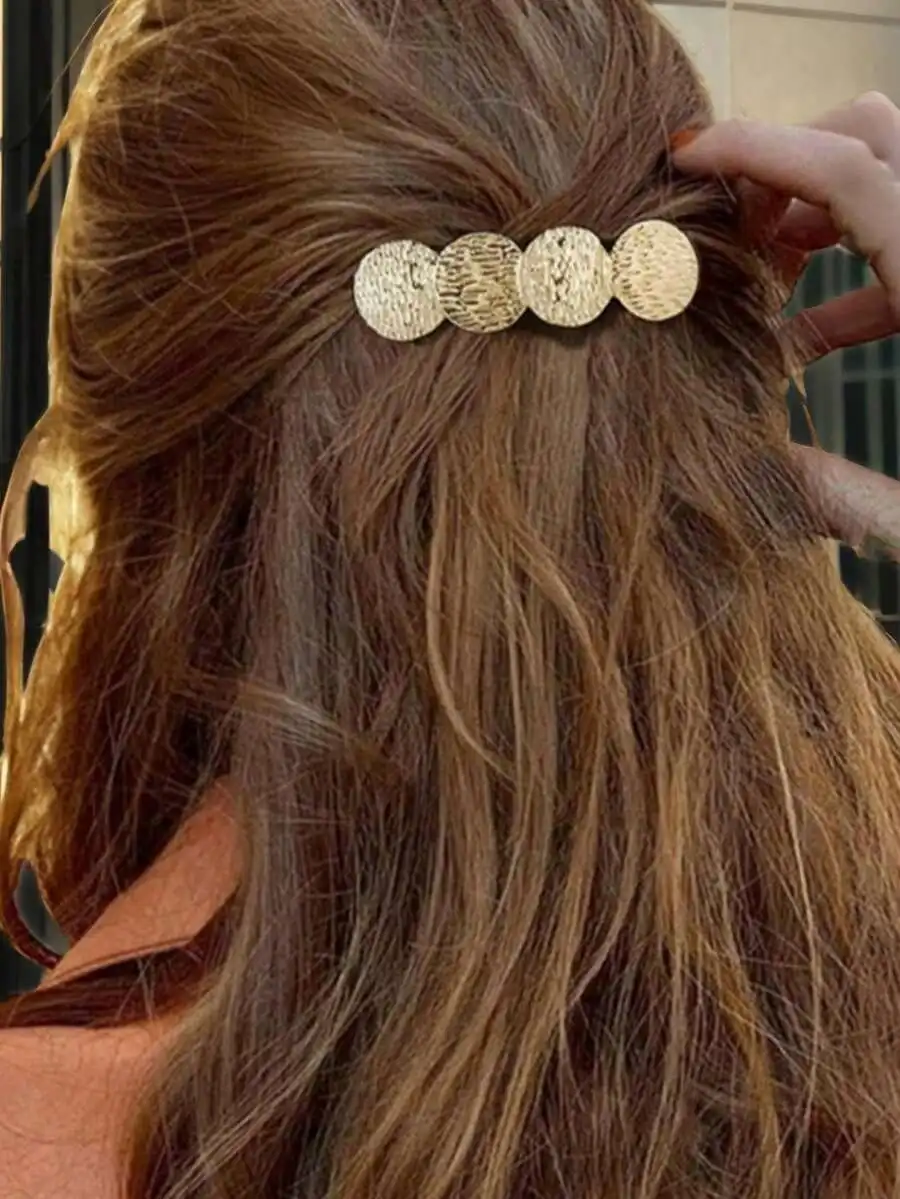 

Unique Metal Spring Clip Hair Clips For Women, Luxury One-Piece Side Hair Clamps