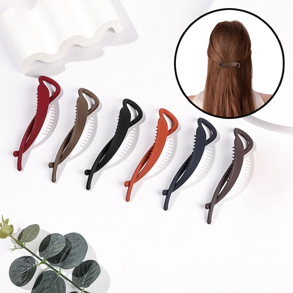 New Solid Color Banana Clip Frosted Hair Clips for Women Hair Claws Barrettes Ponytail Holder Hairpins Fashion Hair Accessories