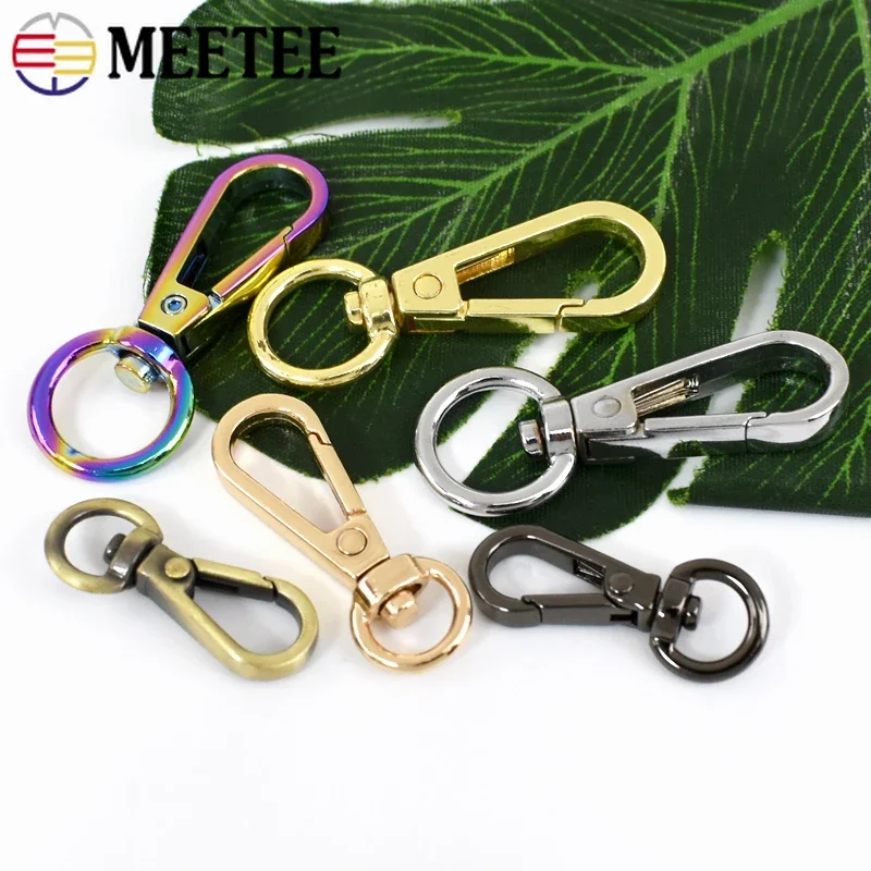20Pcs 8-13mm Metal Bag Buckle Webbing Strap Snap Clip Lobster Clasps Dog Collar Keychain Swivel Trigger Hooks DIY Accessories