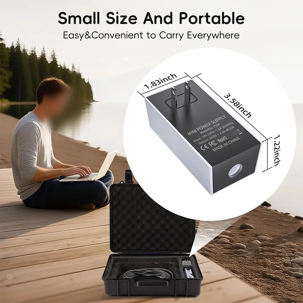 For Starlink-Mini Charger Replacement Power Supply AC Adapter 30V 2A Output Wall Charger US/EU Connector Fast Charger Accessory
