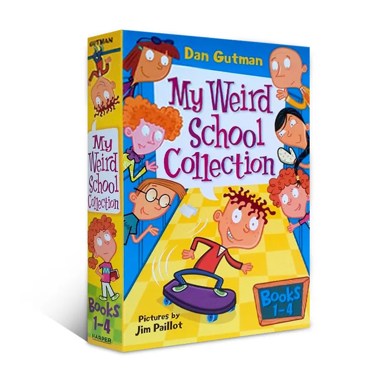 

My Weird School 4 Books Box Set English Books for Children Kids Story Comic Book In English Language Educational Toys